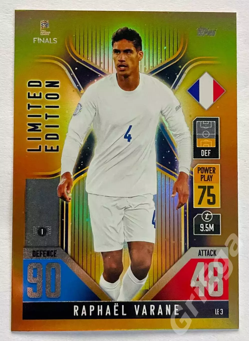 Карточка Raphael Varane/Рафаэль Варан (France/Франция)