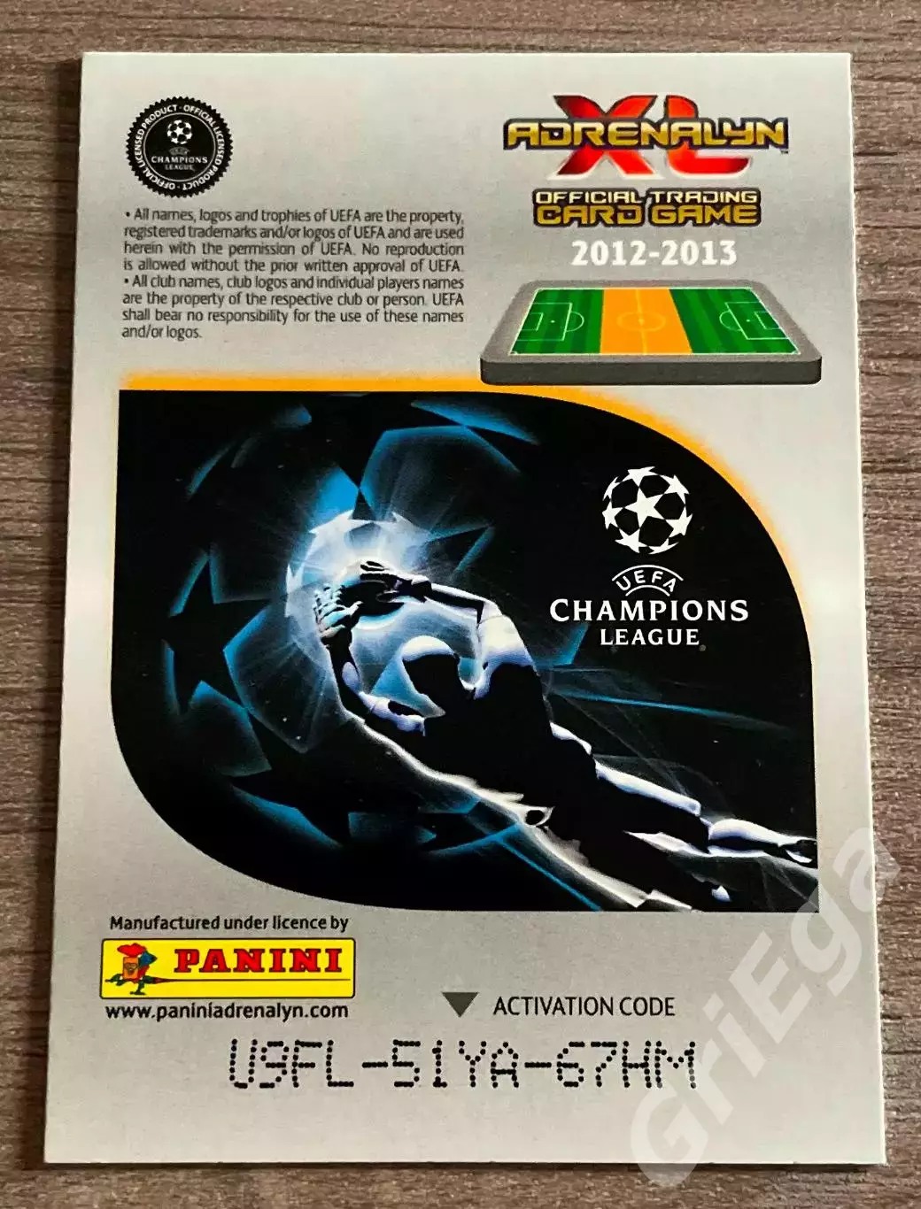 Футбол карточка Siem de Jong/Сим Де Йонг (Ajax/Аякс) PANINI ЛЧ 2012-13 1
