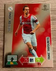 Футбол карточка Siem de Jong/Сим Де Йонг (Ajax/Аякс) PANINI ЛЧ 2012-13