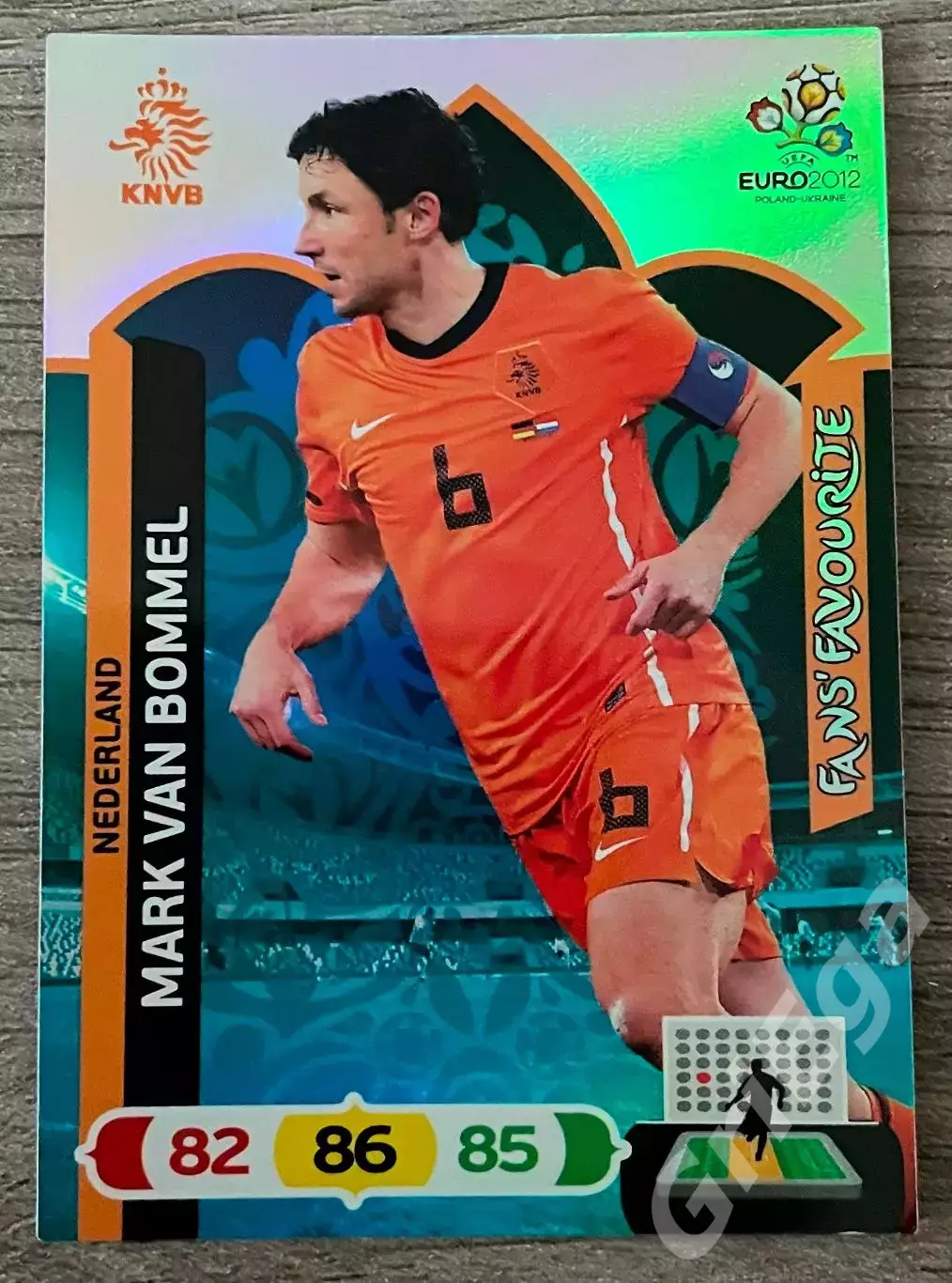 Карточка Mark van Bommel/Марк ван Боммел (Nederland/Нидерланды) PANINI Евро 2012