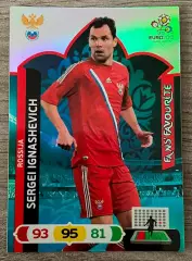 Карточка Сергей Игнашевич/Sergei Ignashevich (Россия, ЦСКА) PANINI Евро 2012