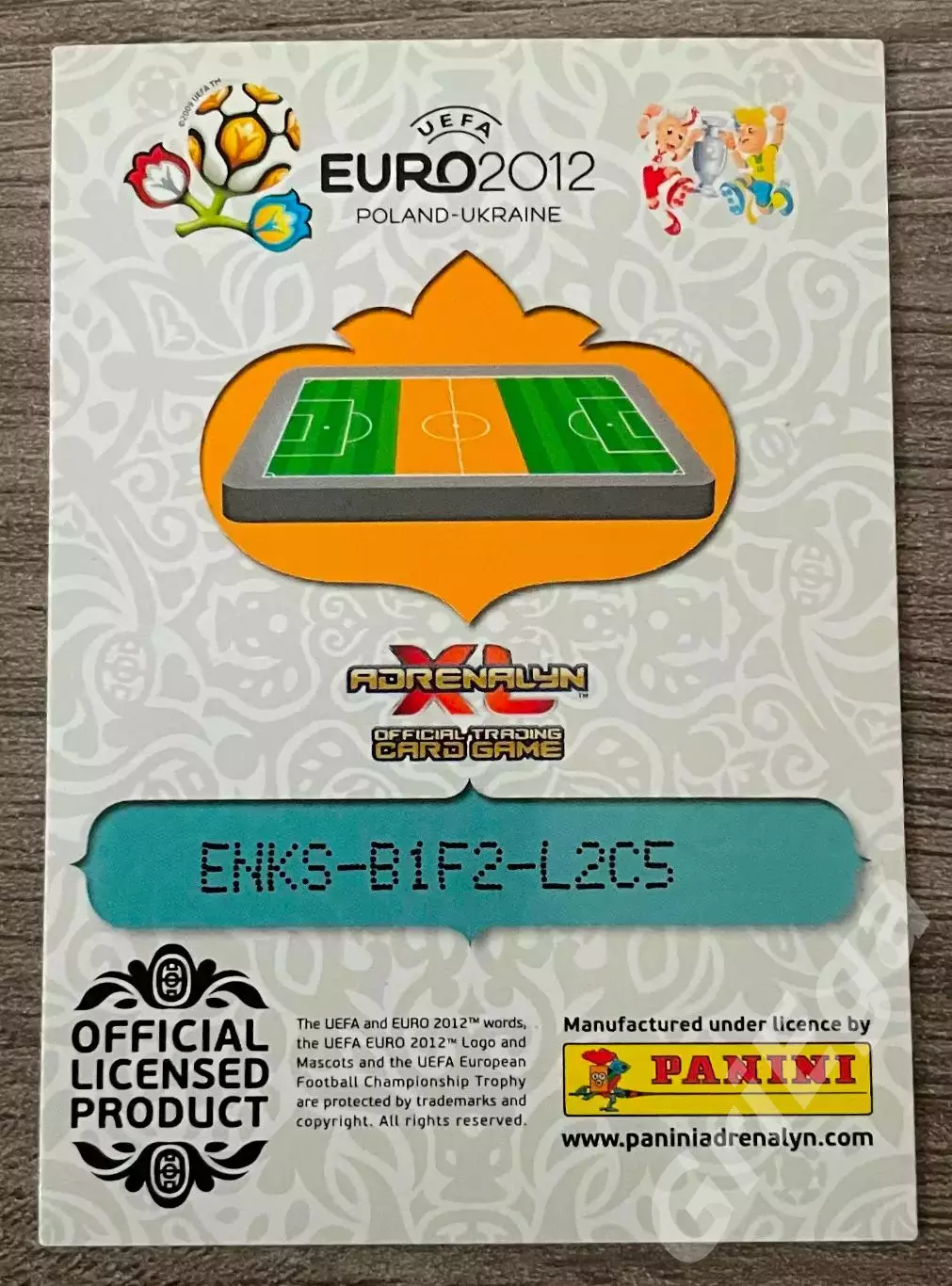 Карточка Константин Зырянов/Konstantin Zyryanov (Россия, Зенит) PANINI Евро 2012 1