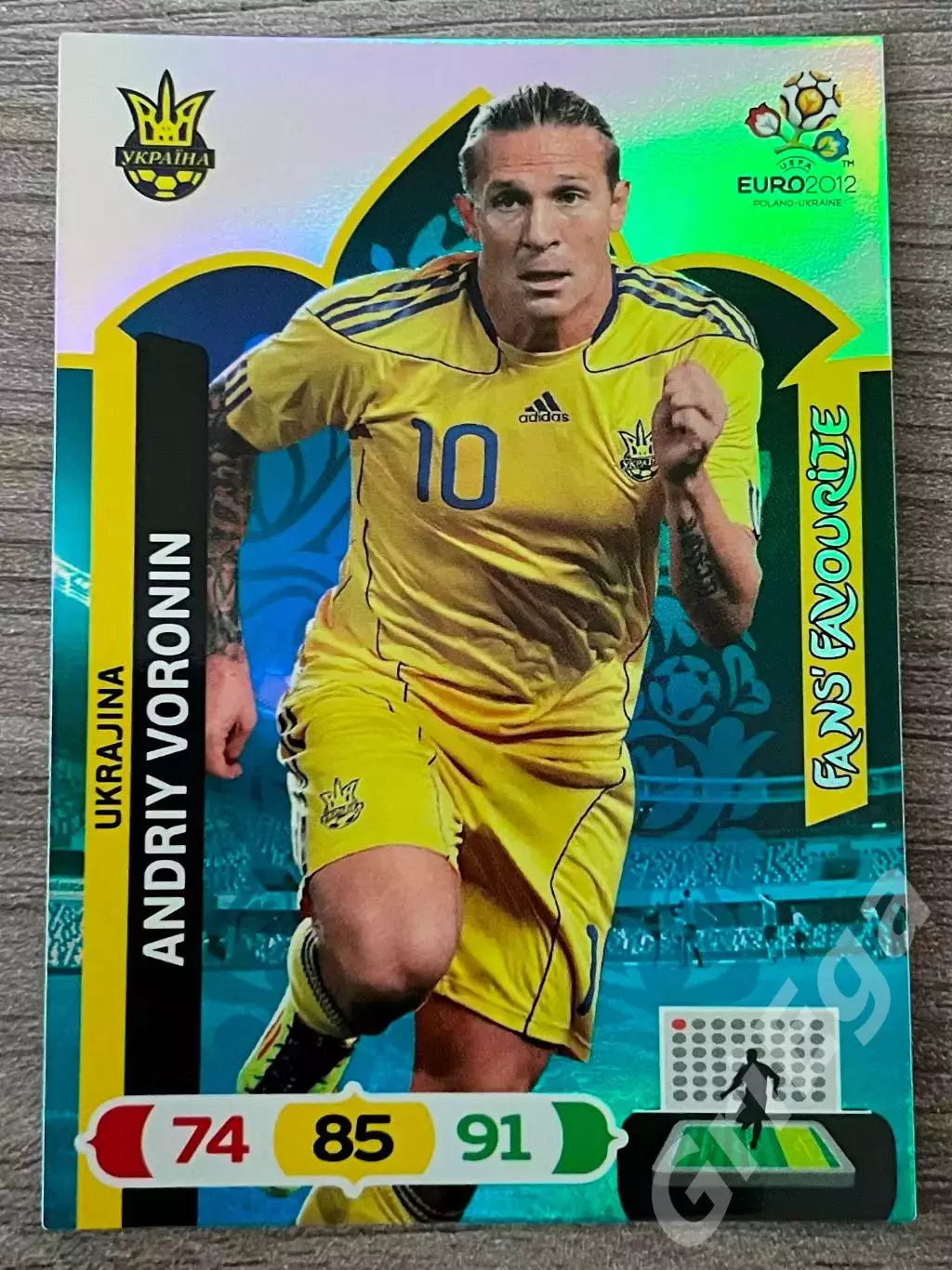 Карточка Andriy Voronin/Андрей Воронин (Ukraine/Украина) PANINI Евро 2012