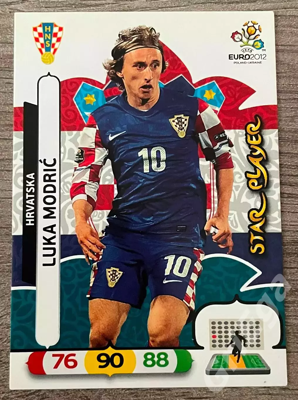 Карточка Luka Modric/Лука Модрич (Croatia/Хорватия) PANINI Евро 2012