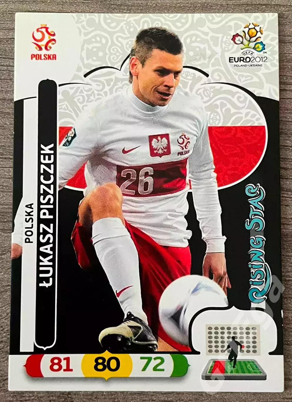 Карточка Lukasz Piszczek/Лукаш Пищек (Poland/Польша) PANINI Евро 2012