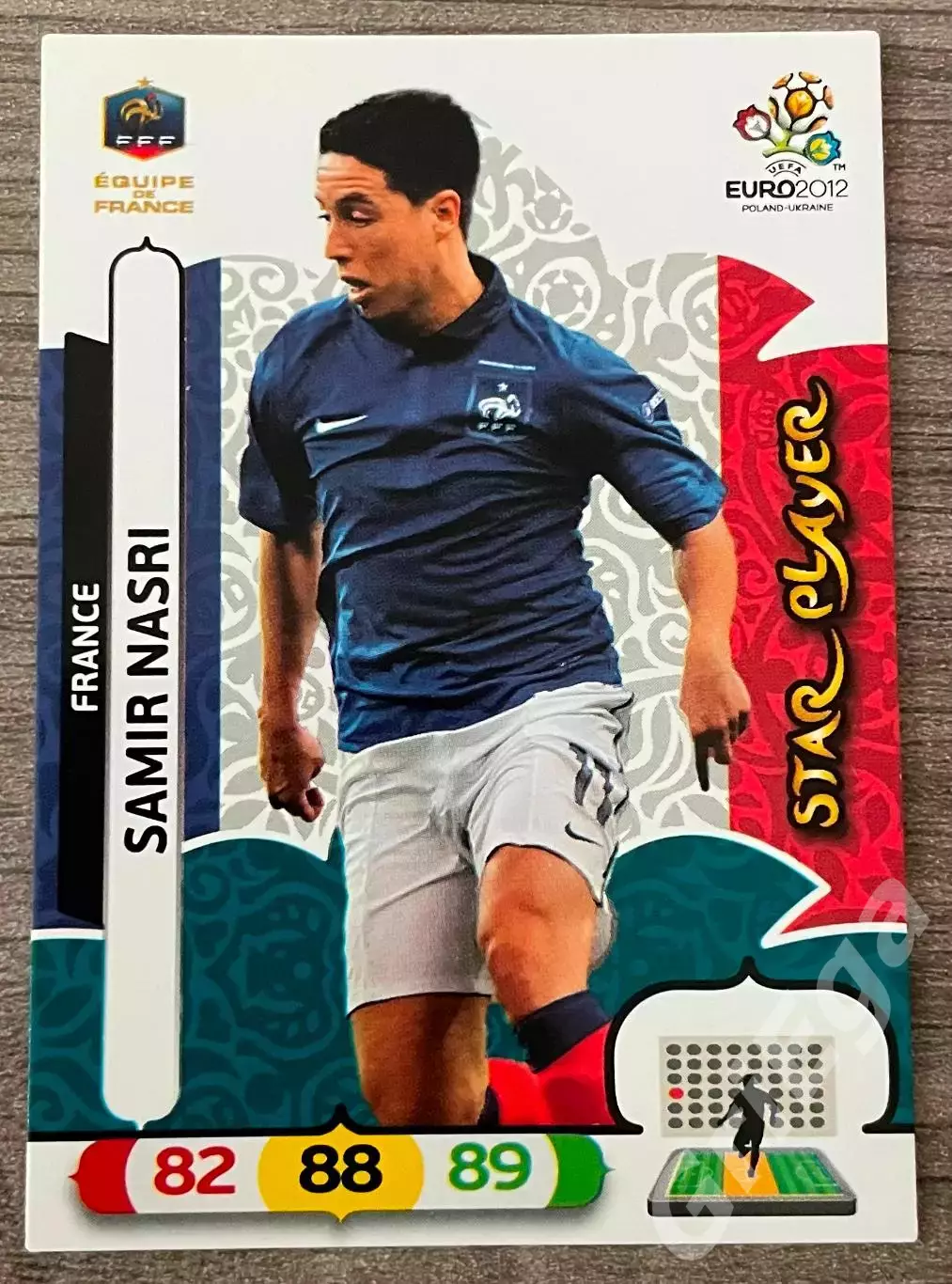 Карточка Samir Nasri/Самир Насри (France/Франция) PANINI Евро 2012