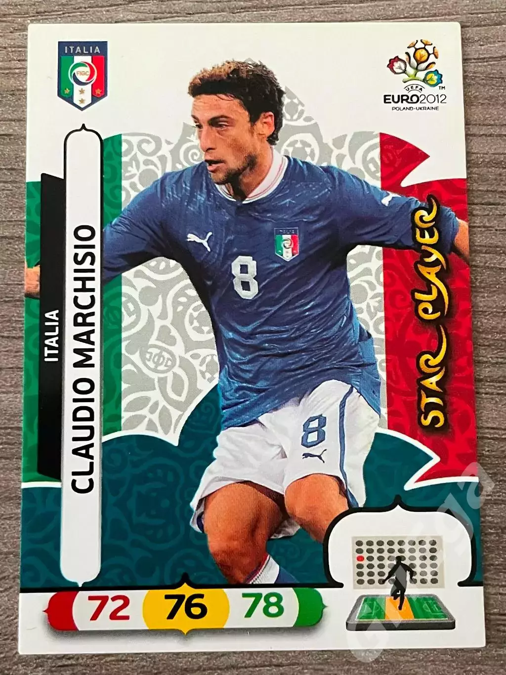 Карточка Claudio Marchisio/Клаудио Маркизио (Italy/Италия) PANINI Евро 2012