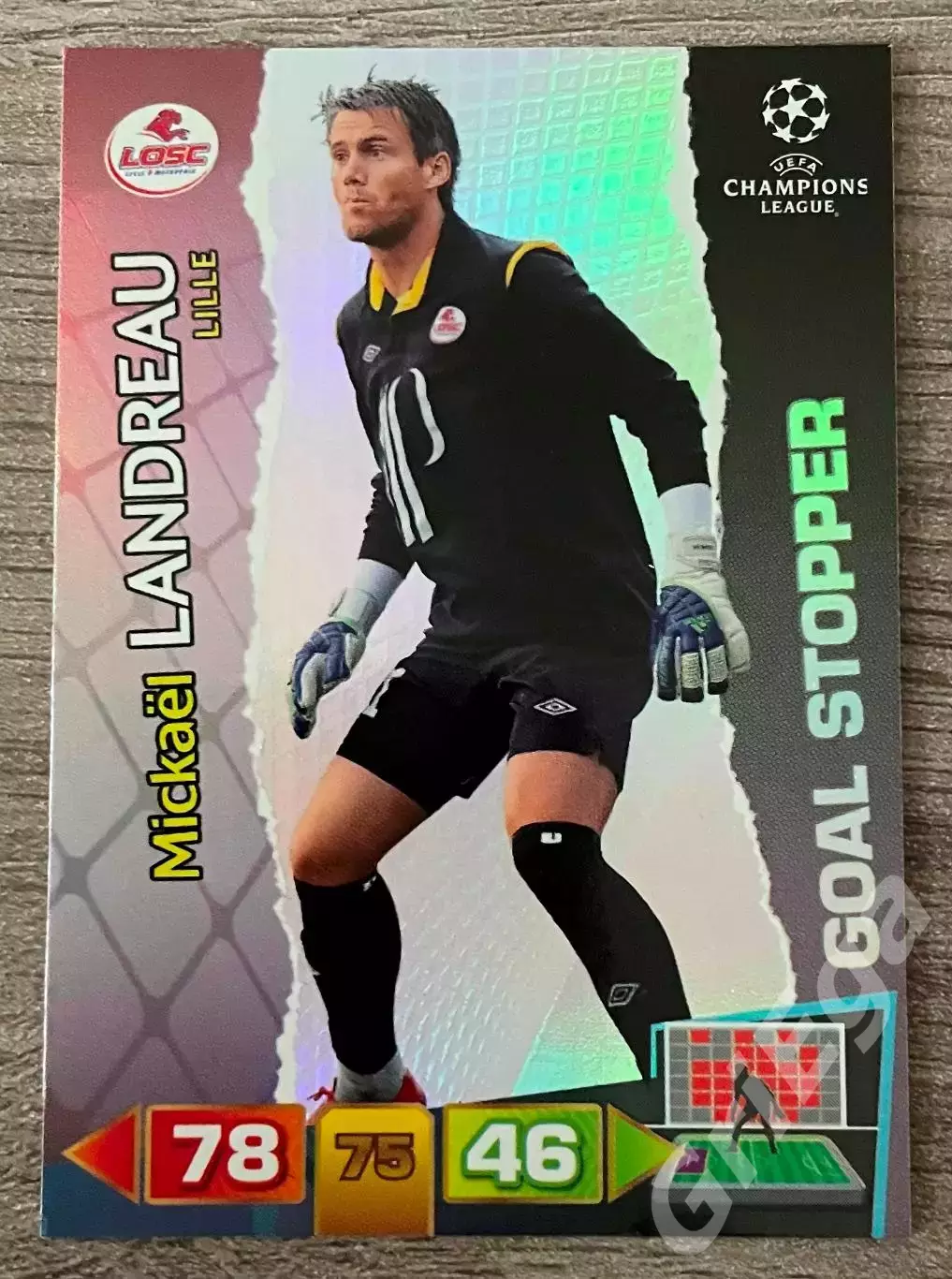 Карточка Mickael Landreau/Микаэль Ландро (LOSC Lille/Лилль) PANINI ЛЧ 2011-12
