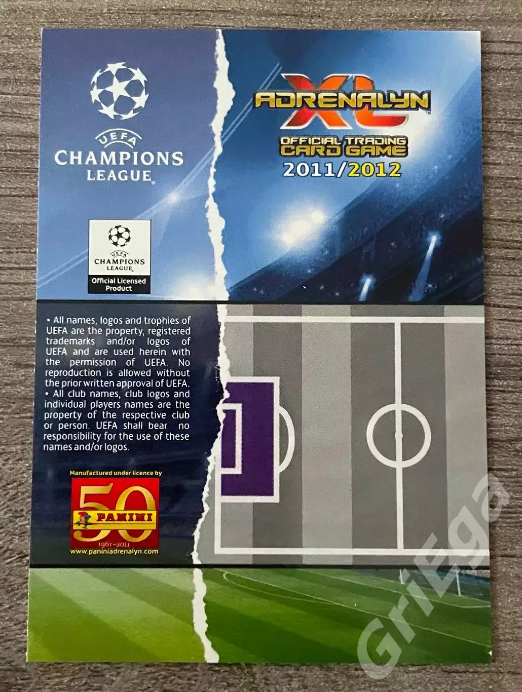 Карточка Rene Adler/Рене Адлер (Байер 04 Леверкузен) PANINI ЛЧ 2011-12 1