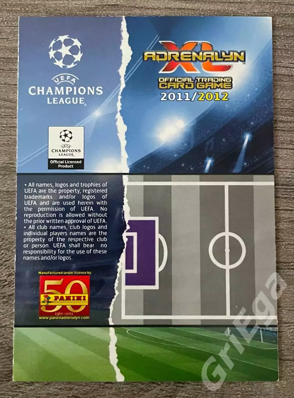 Карточка Morgan De Sanctis/Морган Де Санктис (Napoli/Наполи) PANINI ЛЧ 2011-12 1