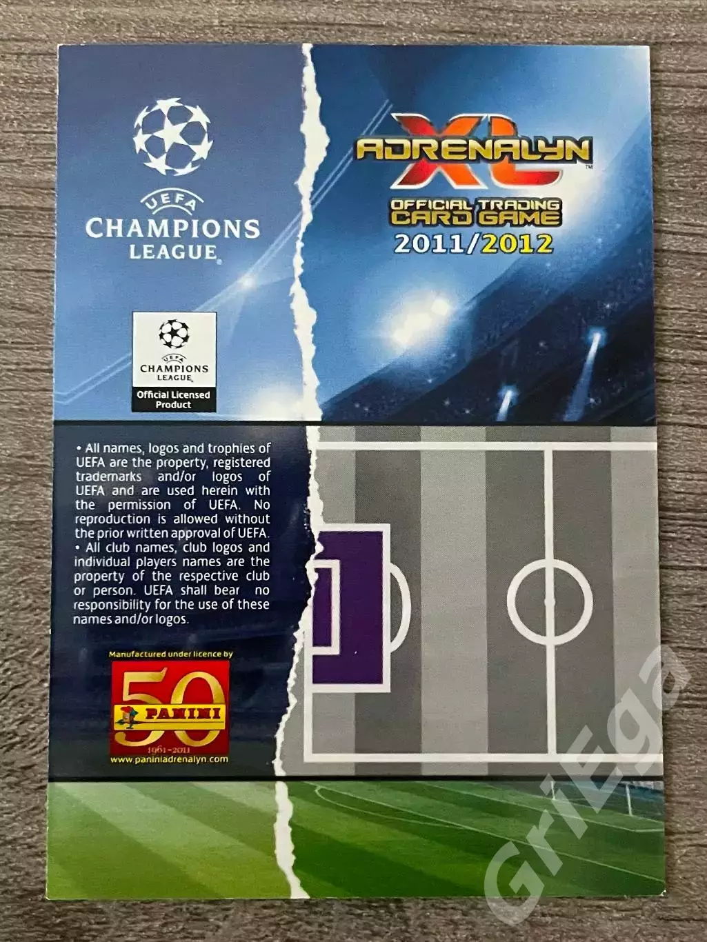 Карточка Игорь Акинфеев/Igor Akinfeev (ЦСКА Москва) PANINI ЛЧ 2011-12 1