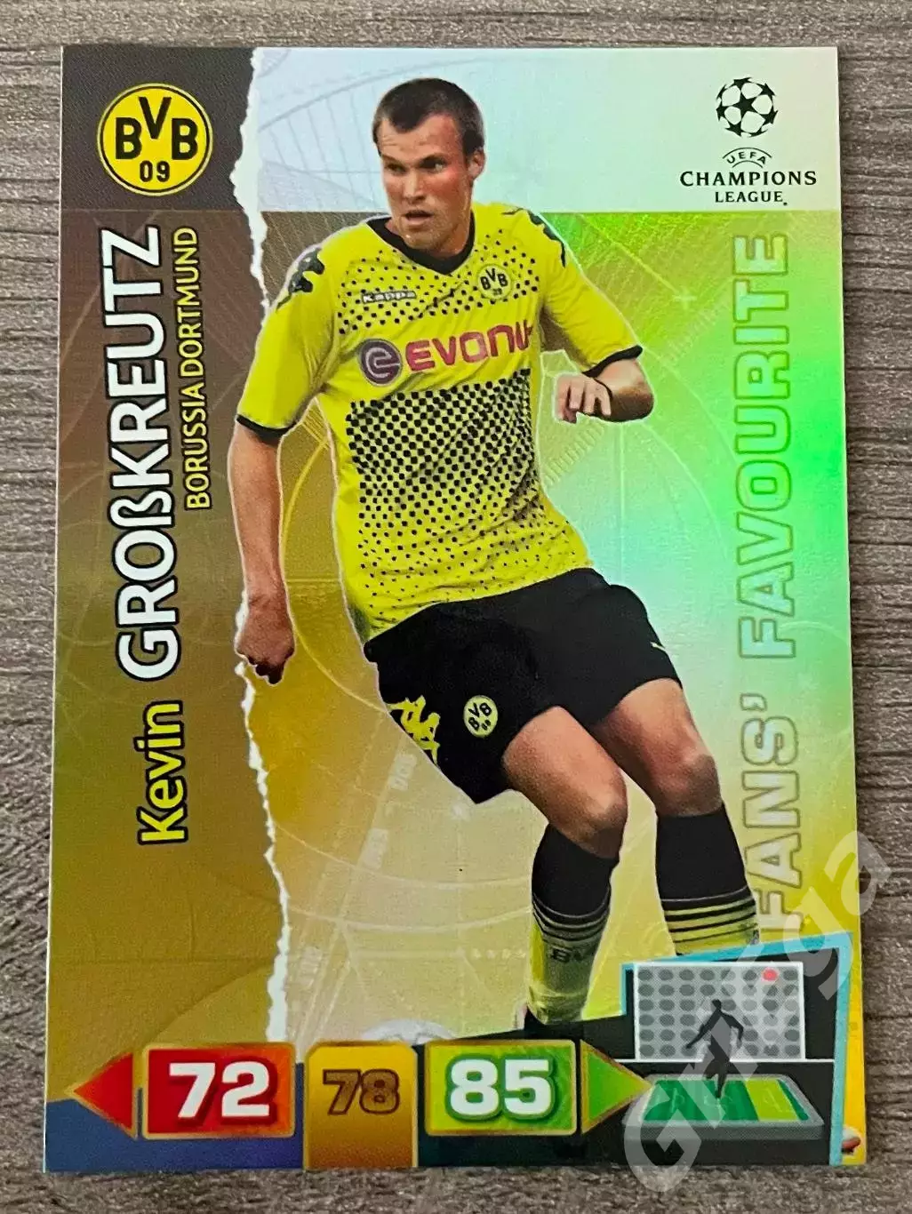 Карточка Kevin Groskreutz/Кевин Гросскройц (Боруссия Дортмунд) PANINI ЛЧ 2011-12