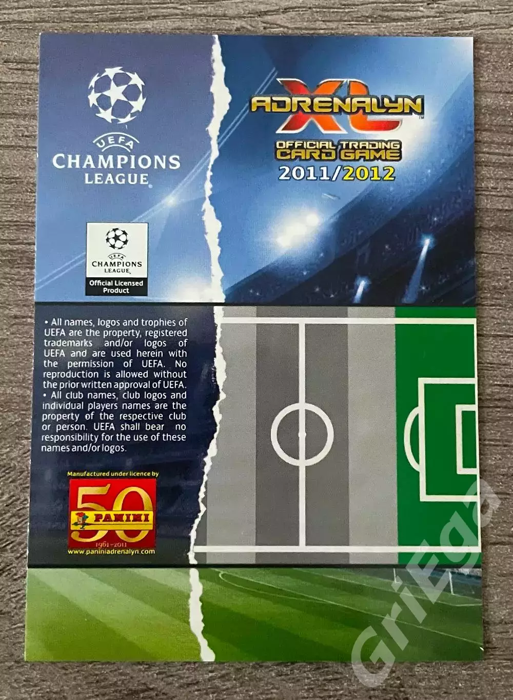Карточка Kevin Groskreutz/Кевин Гросскройц (Боруссия Дортмунд) PANINI ЛЧ 2011-12 1
