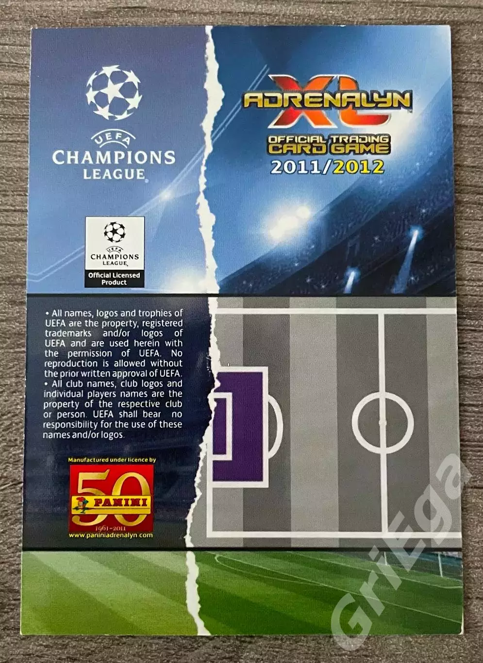 Карточка Diego Alves/Диего Алвес (Valencia/Валенсия) PANINI ЛЧ 2011-12 1