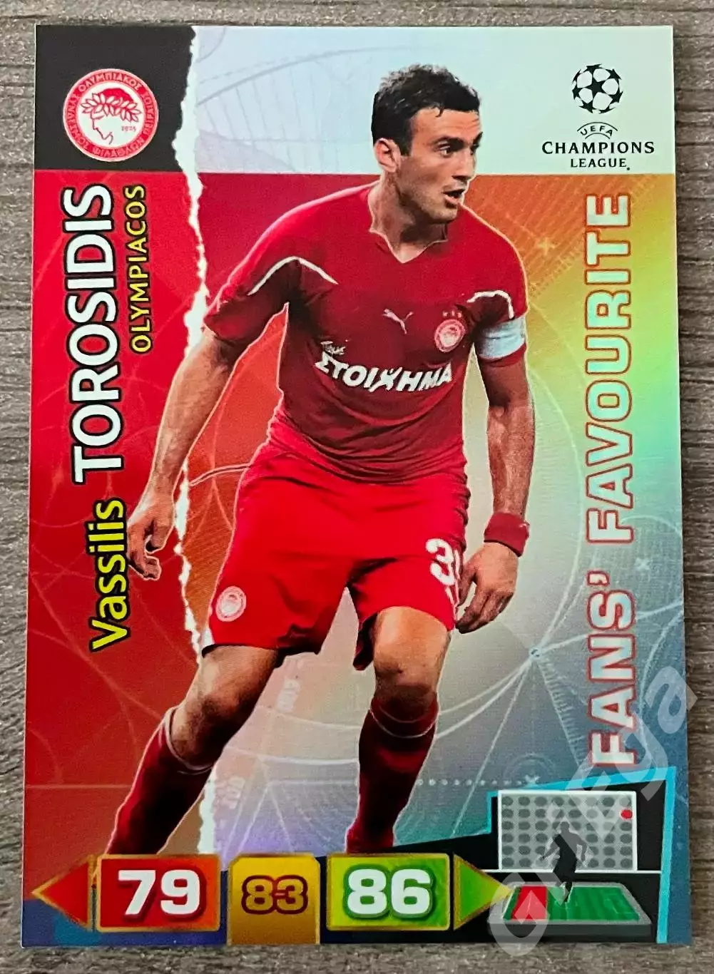 Карточка Vasilis Torosidis/Василис Торосидис (Olympiacos) PANINI ЛЧ 2011-12