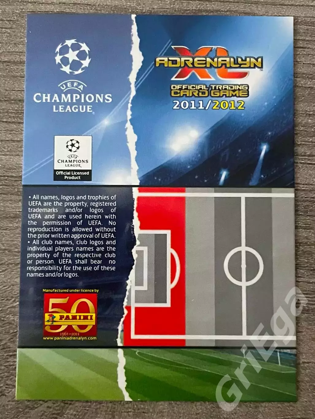 Карточка Vasilis Torosidis/Василис Торосидис (Olympiacos) PANINI ЛЧ 2011-12 1
