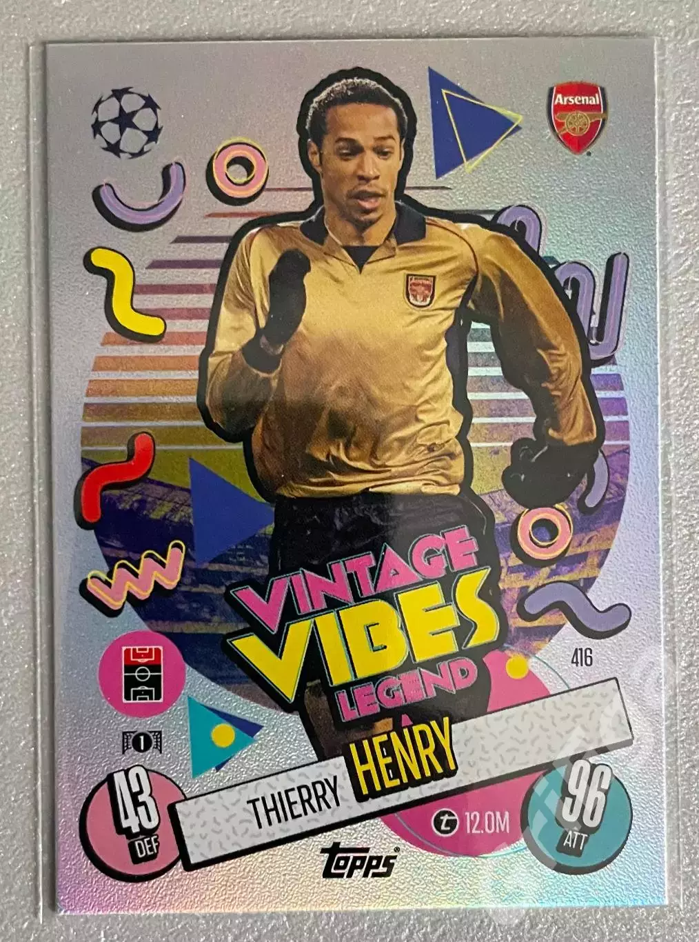 Карточка Thierry Henry/Тьерри Анри (Arsenal/Арсенал) 2024-25 TOPPS