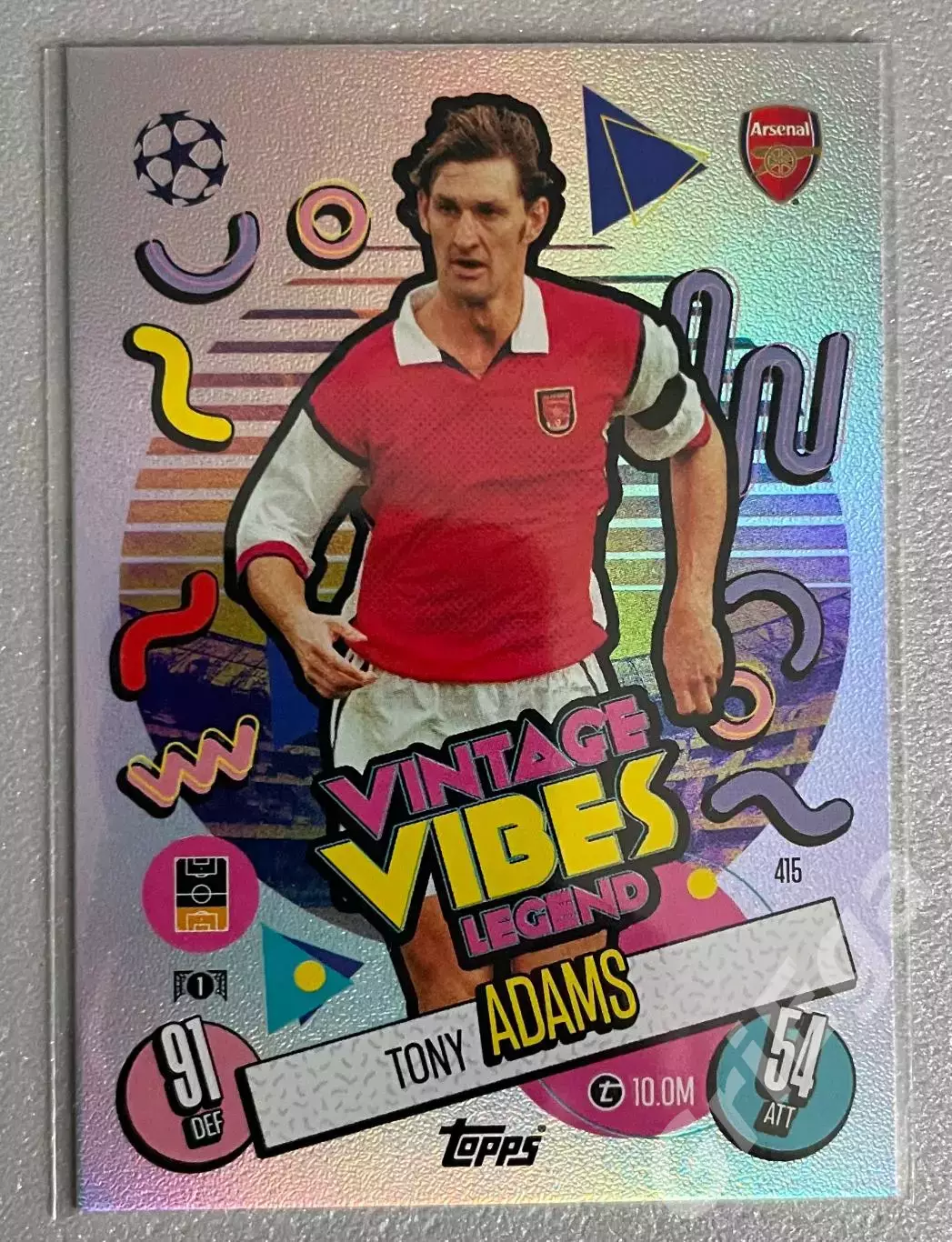 Карточка Tony Adams/Тони Адамс (Arsenal/Арсенал) 2024-25 TOPPS