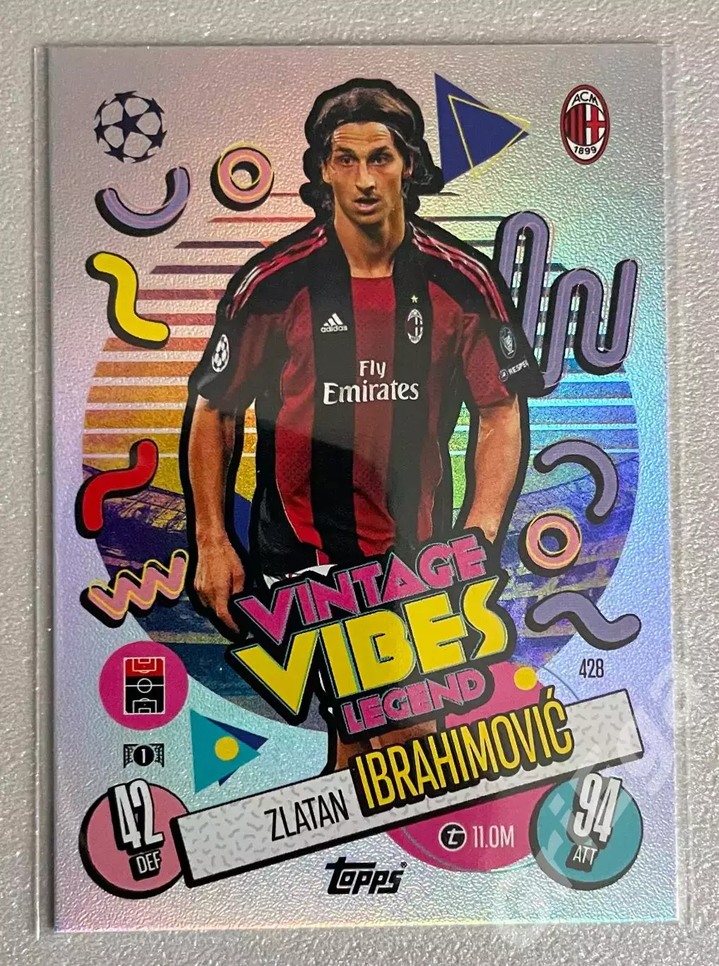 Карточка Zlatan Ibrahimovic/Златан Ибрагимович (Milan/Милан) 2024-25 TOPPS