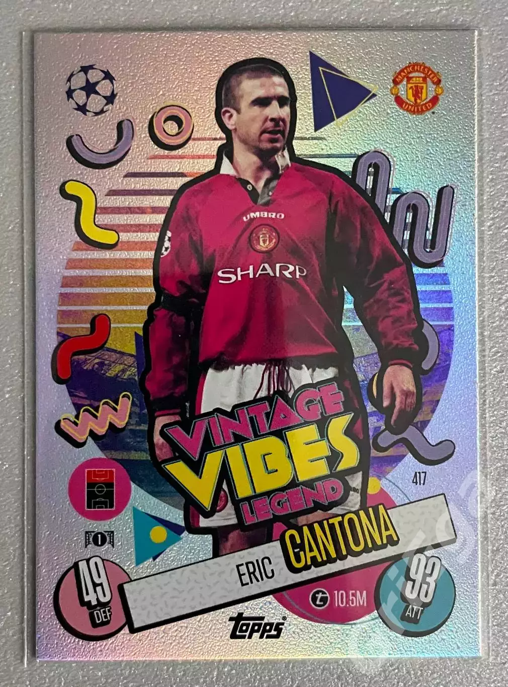 Карточка Eric Cantona/Эрик Кантона (Manchester United/Манчестер Юнайтед) 2024-25