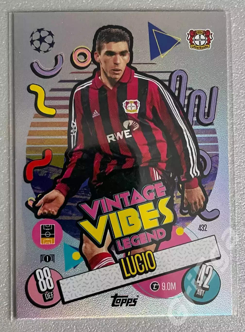 Карточка lucio/Лусио (Bayer 04 Leverkusen/Байер 04 Леверкузен) 2024-25 TOPPS