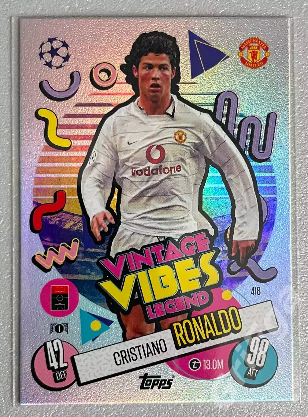 Карточка Cristiano Ronaldo/Криштиану Роналду (Manchester United) 2024-25 TOPPS