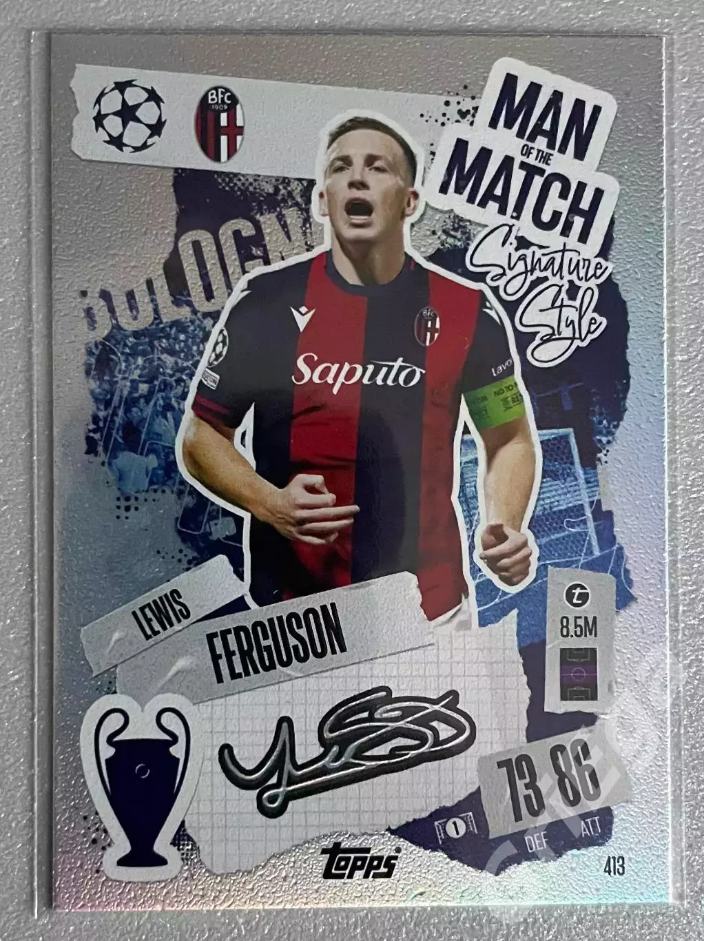 Карточка Lewis Ferguson/Льюис Фергюсон (Bologna/Болонья) 2024-25 TOPPS
