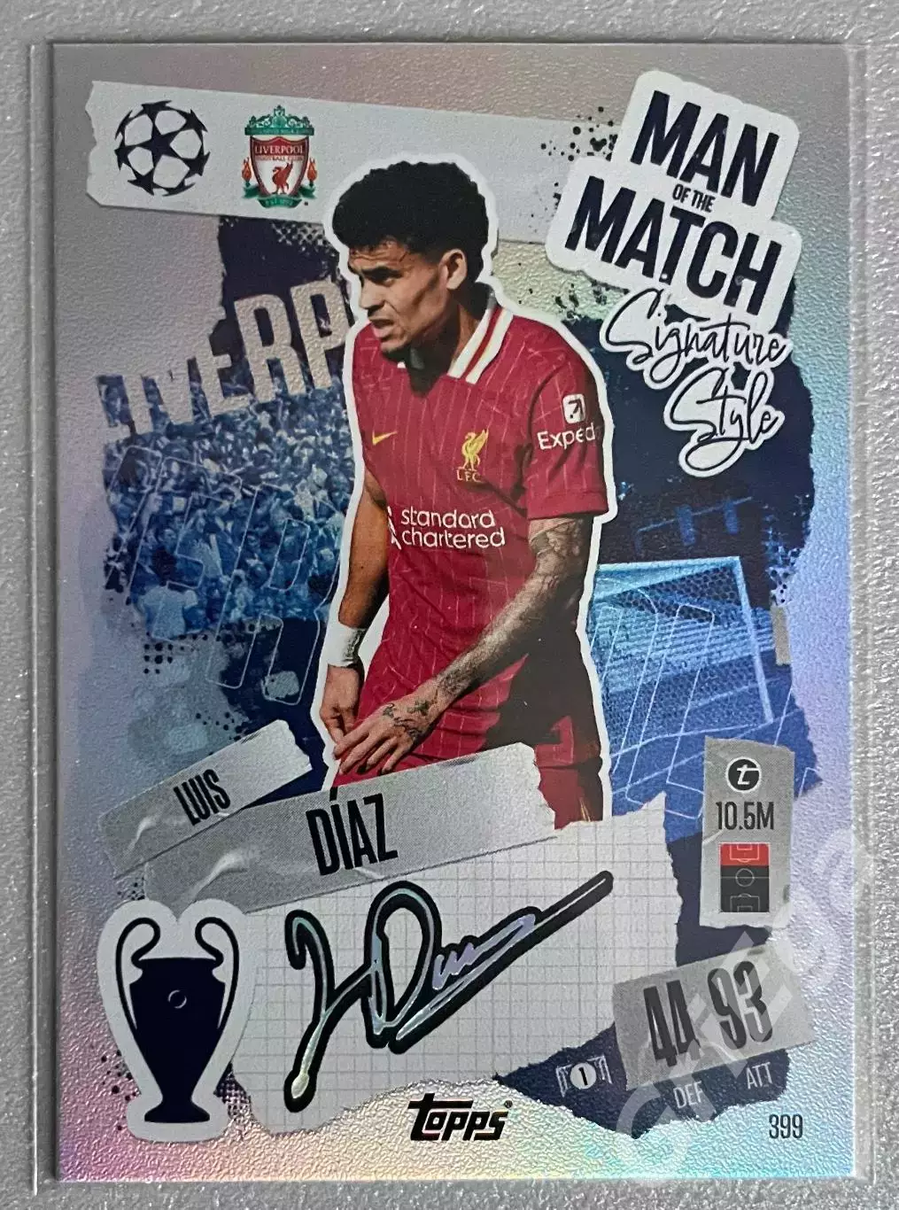 Карточка Luis D?az/Луис Диас (Liverpool/Ливерпуль) 2024-25 TOPPS