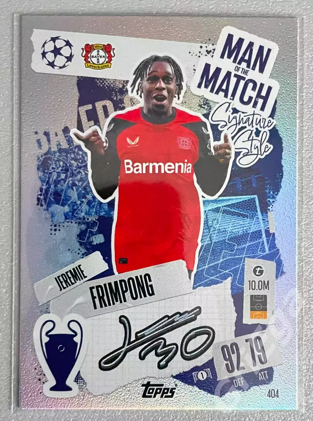 Карточка Jeremie Frimpong/Джереми Фримпонг (Bayer 04/Байер 04) 2024-25 TOPPS