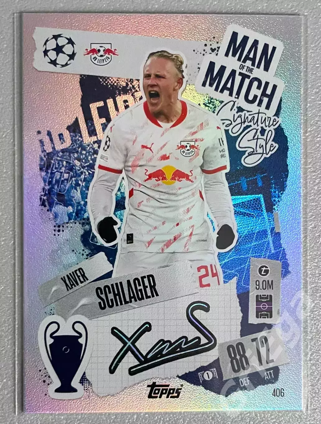 Карточка Xaver Schlager/Ксавер Шлагер (RB Leipzig/РБ Лейпциг) 2024-25 TOPPS