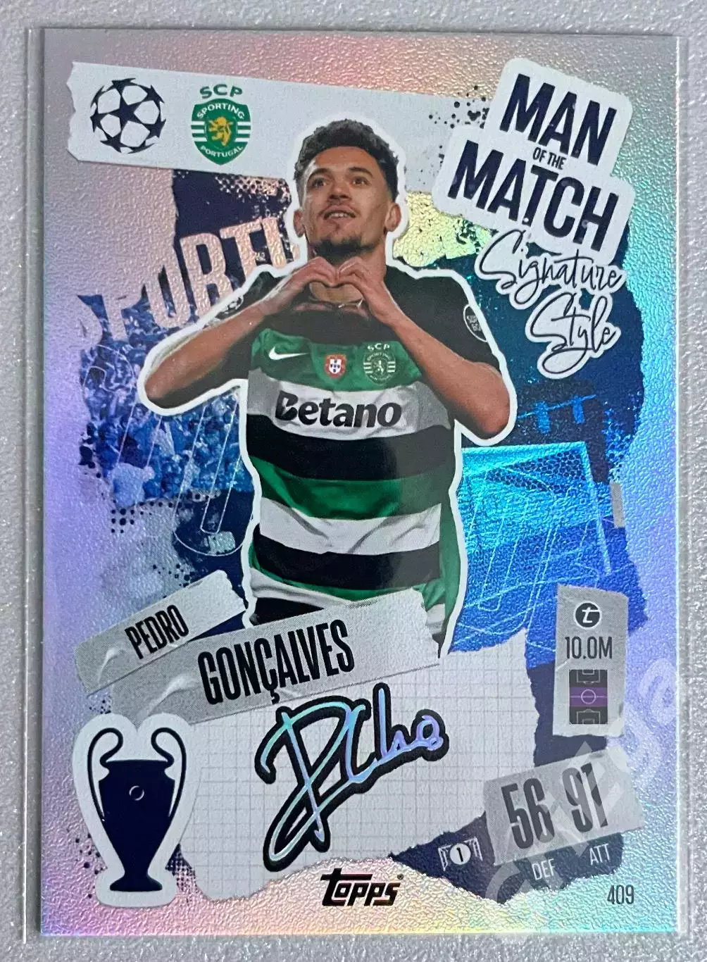 Карточка Pedro Goncalves/Педру Гонсалвеш (Sporting/Спортинг) 2024-25 TOPPS
