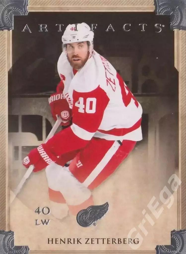 Карточка Henrik Zetterberg (Detroit Red Wings) 2013-14 Upper Deck Artifacts