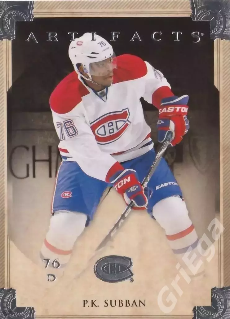 Карточка P.K. Subban (Montreal Canadiens) 2013-14 Upper Deck Artifacts