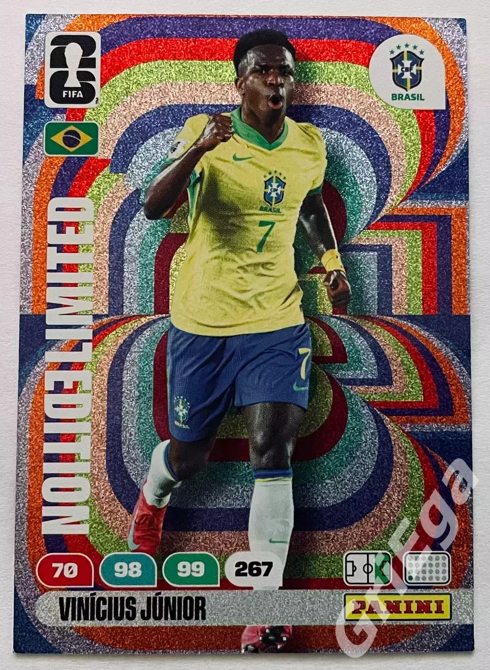 Карточка Vinicius Junior/Винисиус Жуниор (Бразилия) PANINI Чемпионат Мира 2026