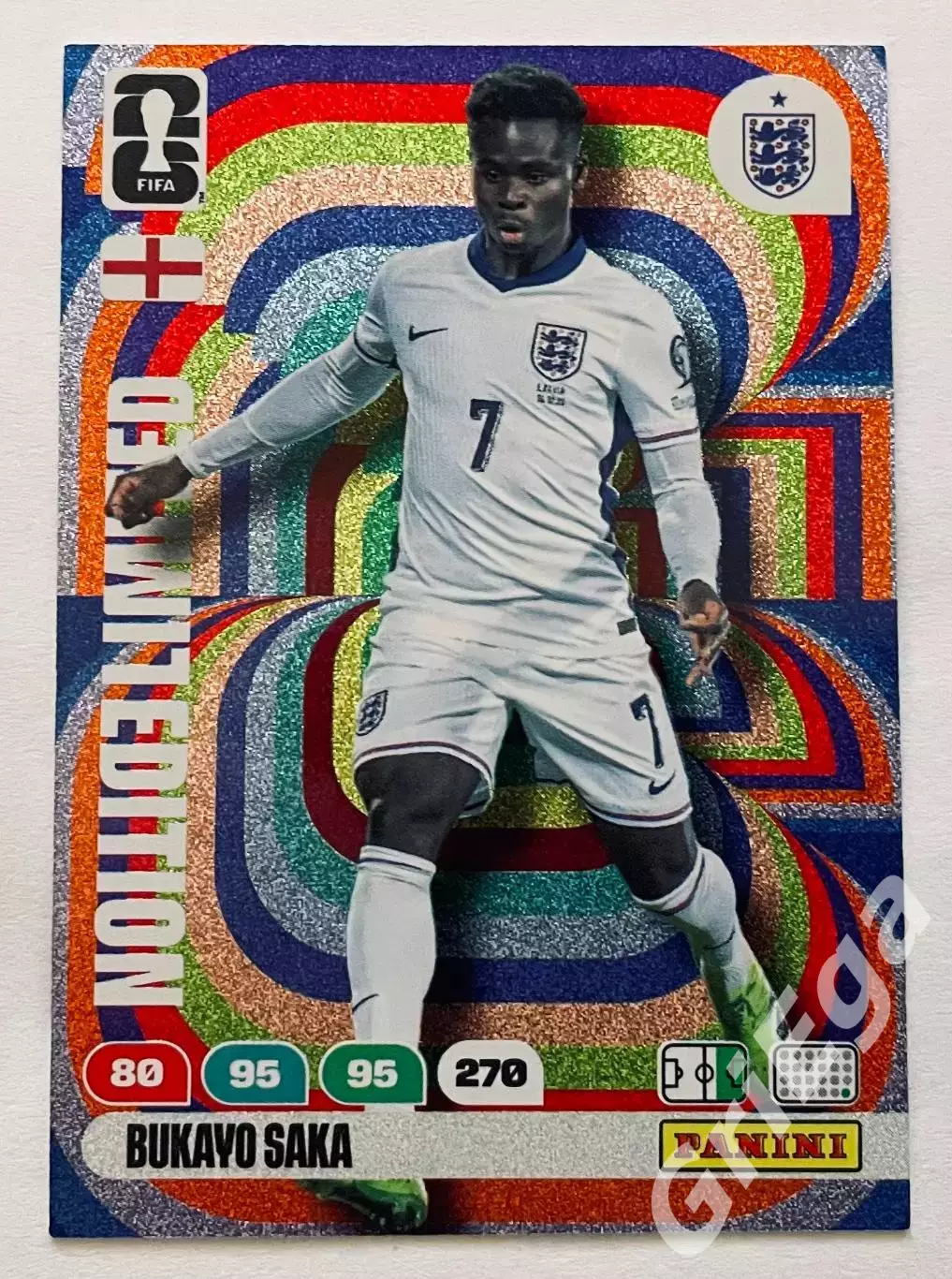 Карточка Bukayo Saka/Букайо Сака (England/Англия) PANINI Чемпионат Мира 2026