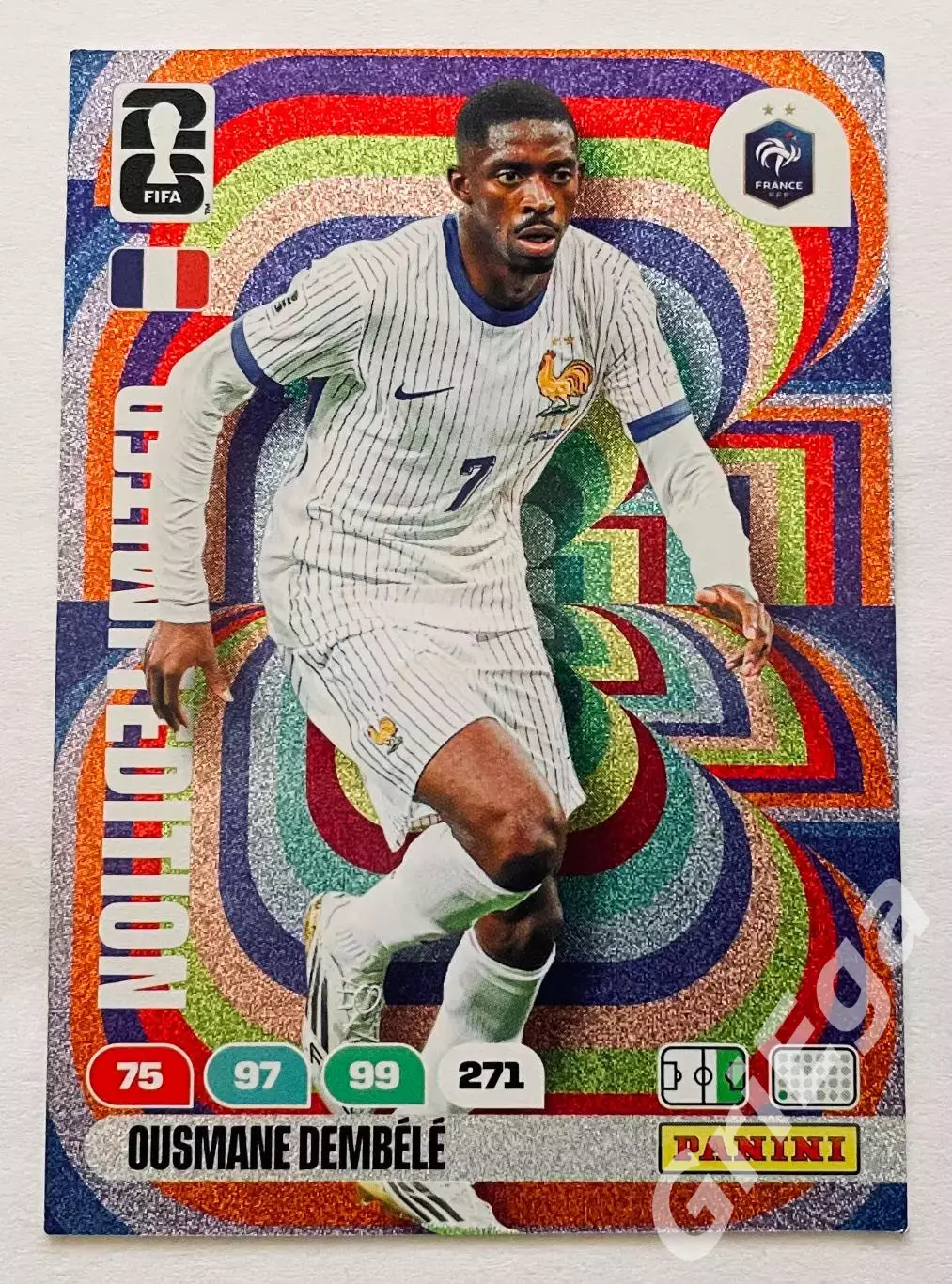 Карточка Ousmane Dembele/Усман Дембеле (Франция) PANINI Чемпионат Мира 2026