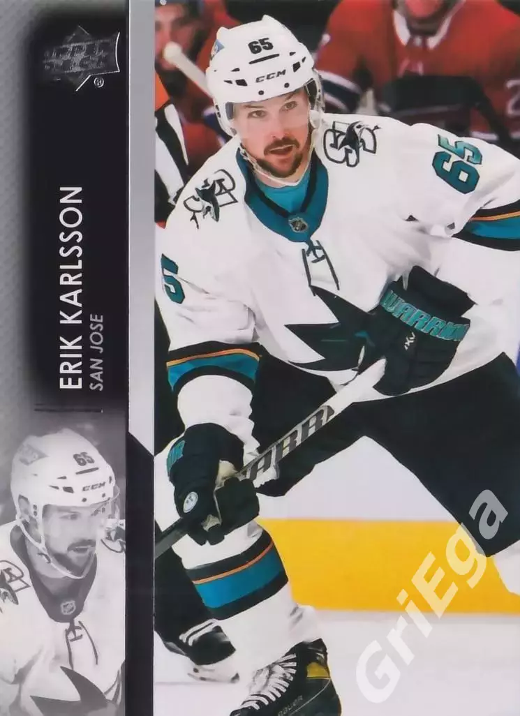 2021/22 Upper Deck Hockey #395 Erik Karlsson (San Jose Sharks)