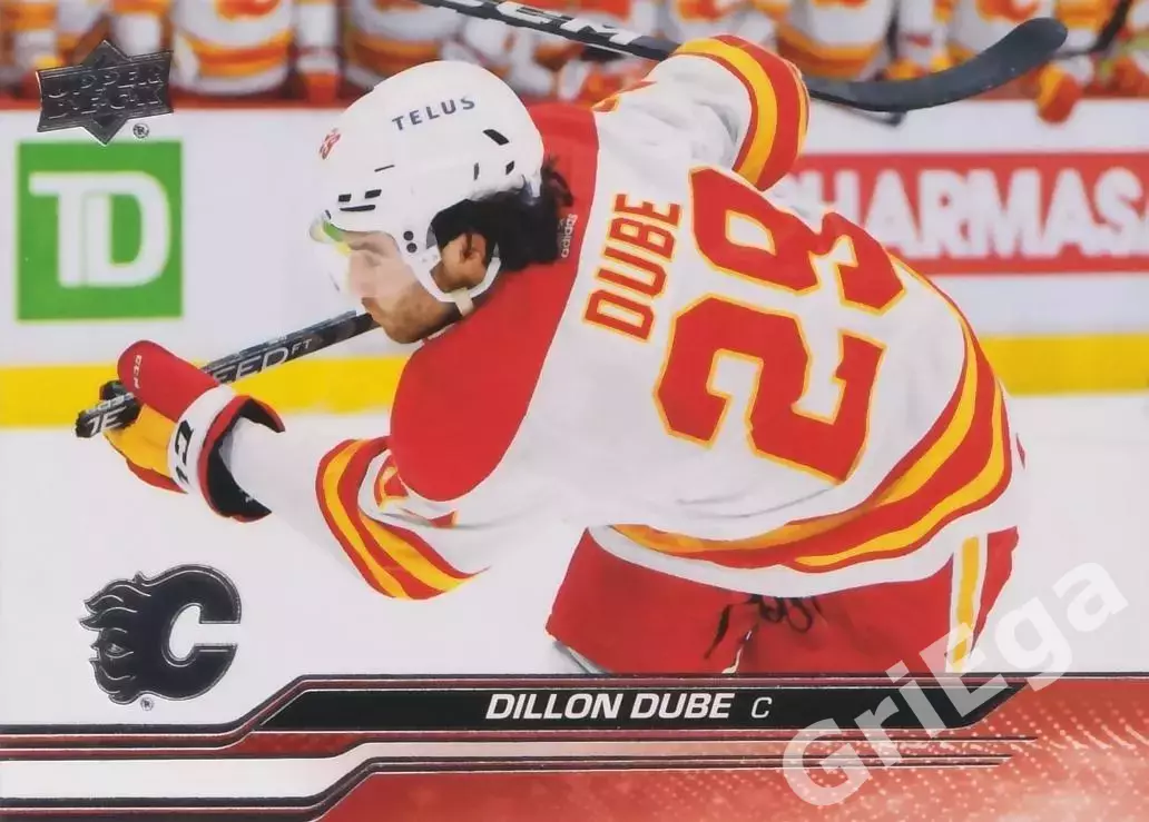 2023/24 Upper Deck Hockey #24 Dillon Dube/Диллон Дюбе (Calgary Flames)