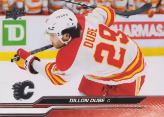 2023/24 Upper Deck Hockey #24 Dillon Dube/Диллон Дюбе (Calgary Flames)