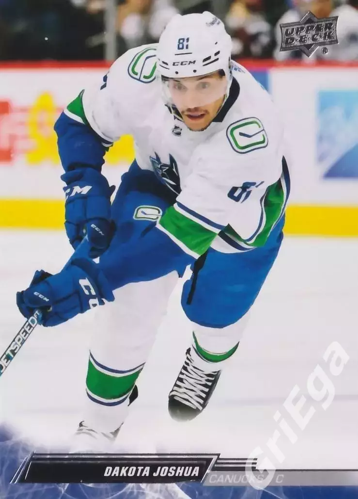 2022/23 Upper Deck Hockey #637 Dakota Joshua (Vancouver Canucks)
