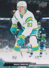 2022/23 Upper Deck Hockey #614 Oskar Lindblom (San Jose Sharks)