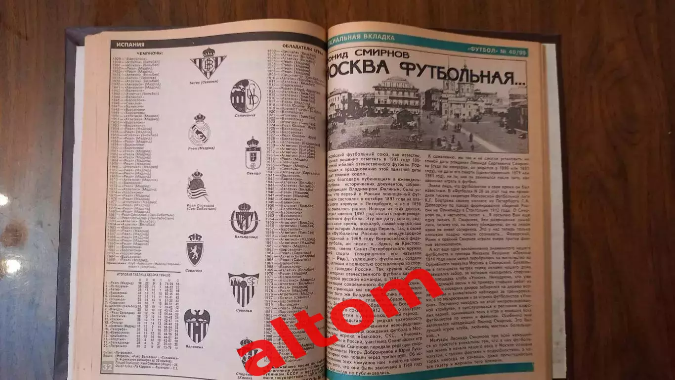 Еженедельник. Футбол. Москва. Спецвыпуски в переплете. 1