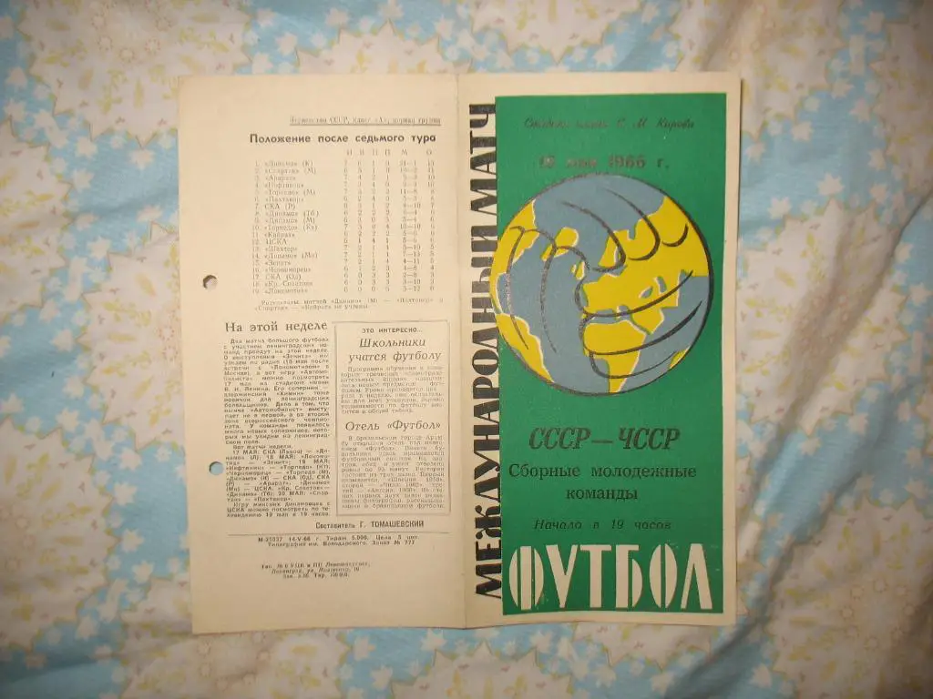 1966 СССР - ЧССР 1