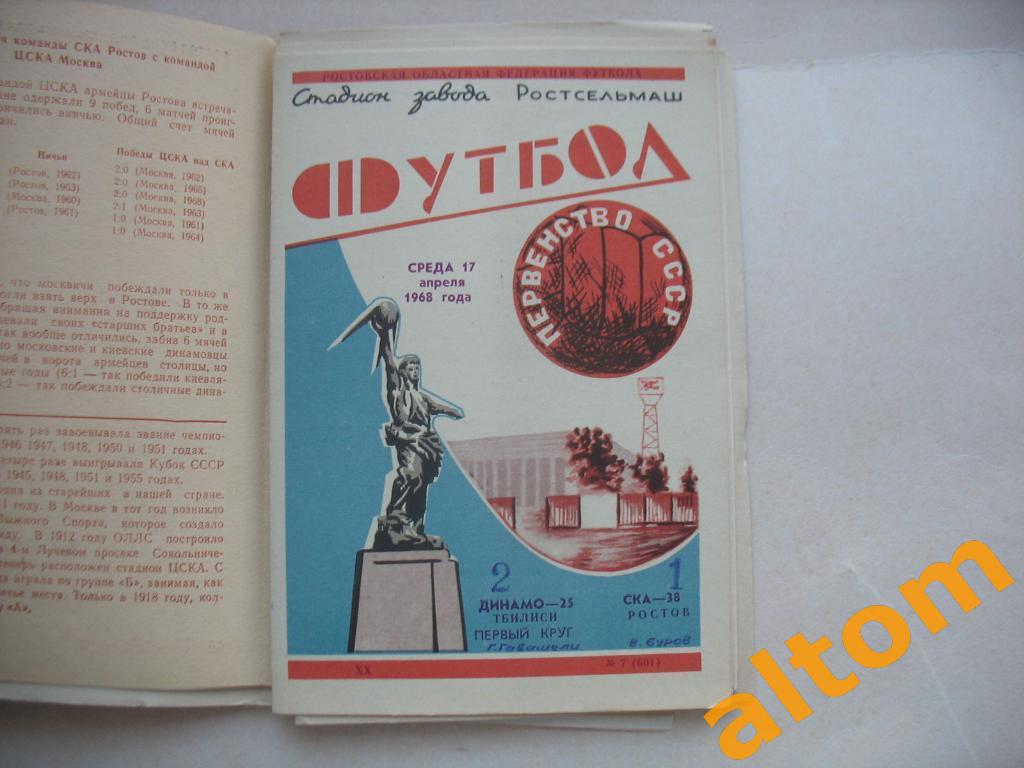 СКА Ростов на Дону Динамо Тбилиси 1968