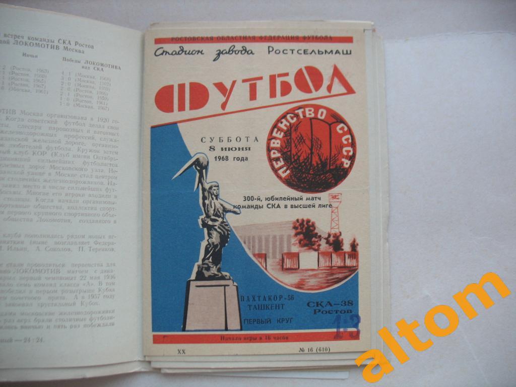 СКА Ростов на Дону Пахтакор Ташкент 1968