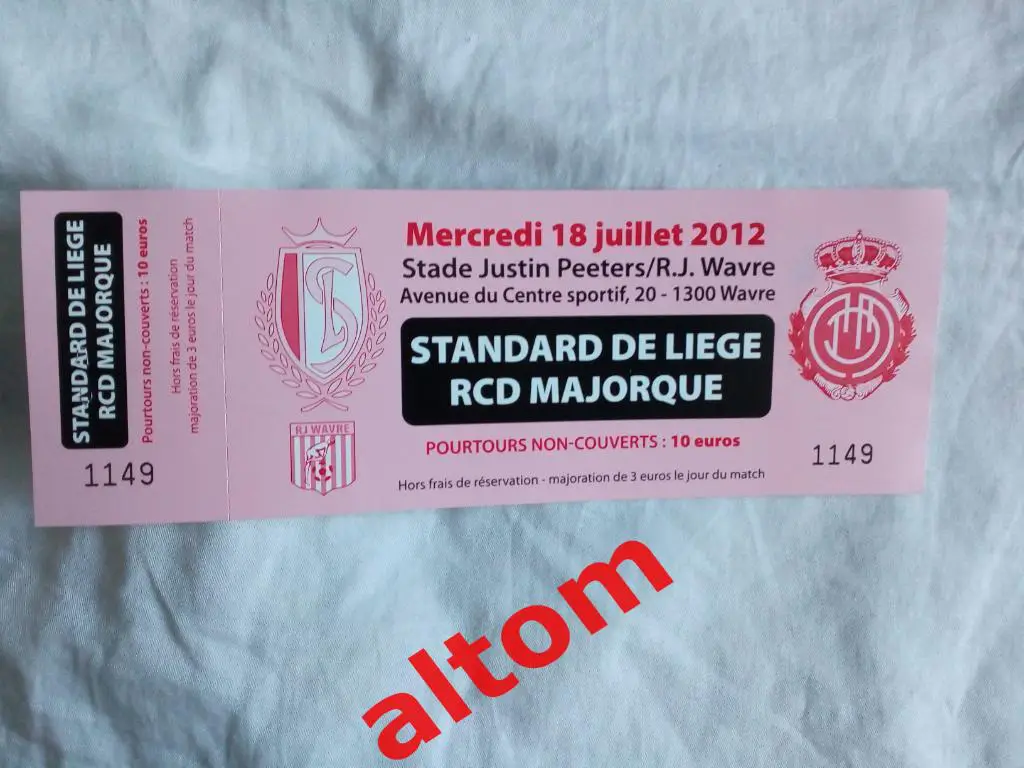 Стандард Бельгия Мальорка Испания 18 июля 2012