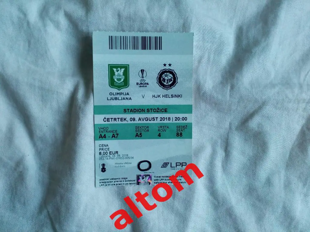 Олимпия Любляна Словения ХИК Финляндия 2018 Лига Европы
