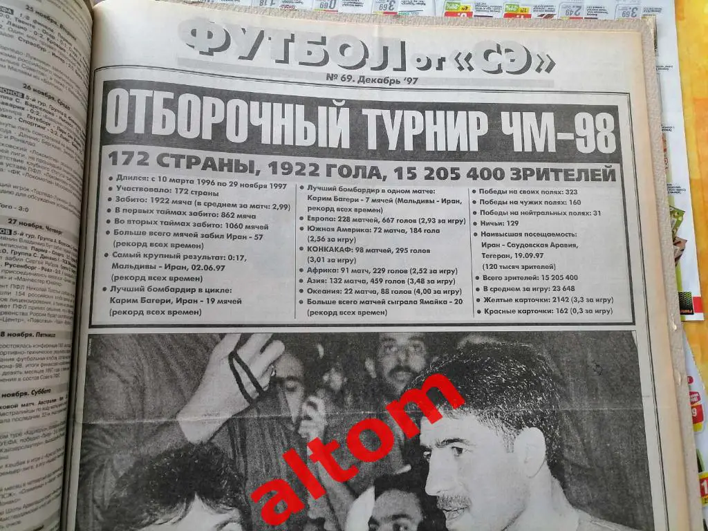 Спорт - Экспресс футбол Москва Россия 1997 год в переплете