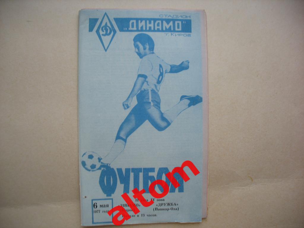 Динамо Киров Дружба Йошкар-Ола 1977