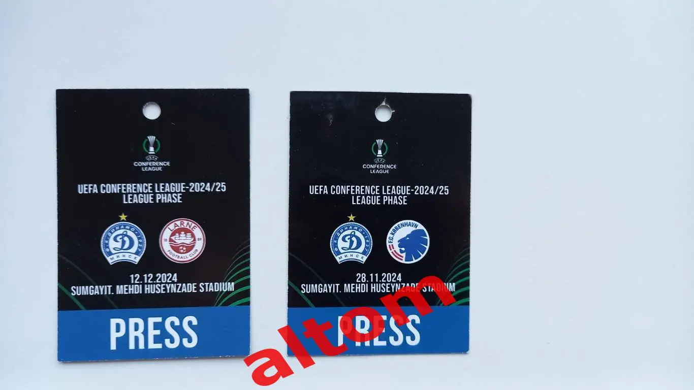 Динамо Минск Копенгаген Дания. Ларн Северная Ирландия 2024 2 штуки 1 лот